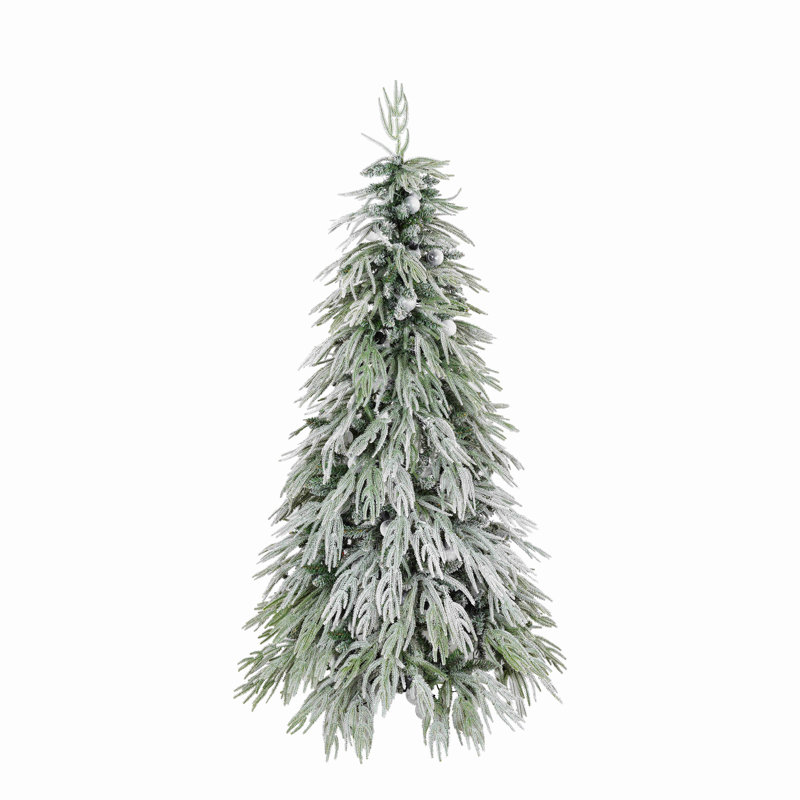 Arbre de Noël enneigé épinette 5 pi, arbre de Noël articulé artificiel avec lumières DEL