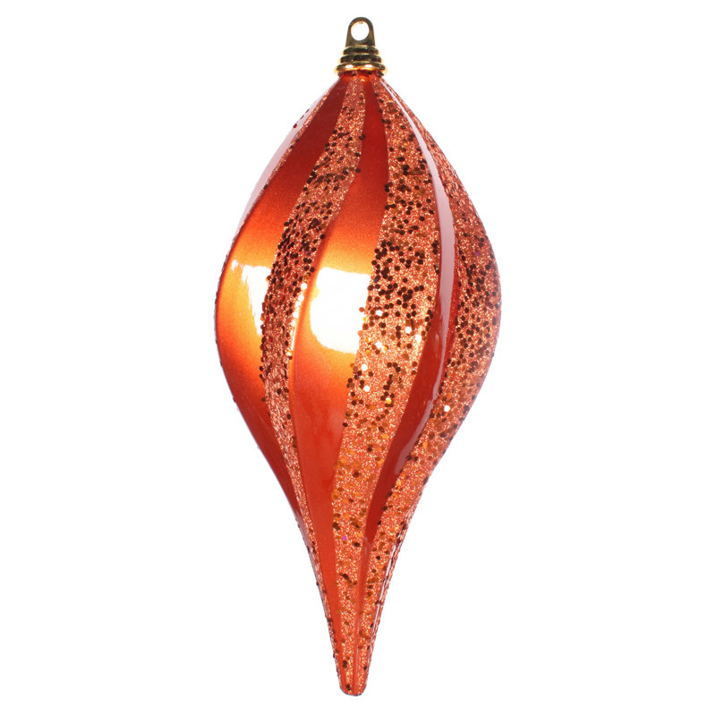 Candy Glitter Drop Ornament, 12" H x 6" W x 6" D, Black/White