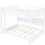 Queen Over Bunk Bed, White - With Storage & Charging Bed Storage, Robust Build-2027248420