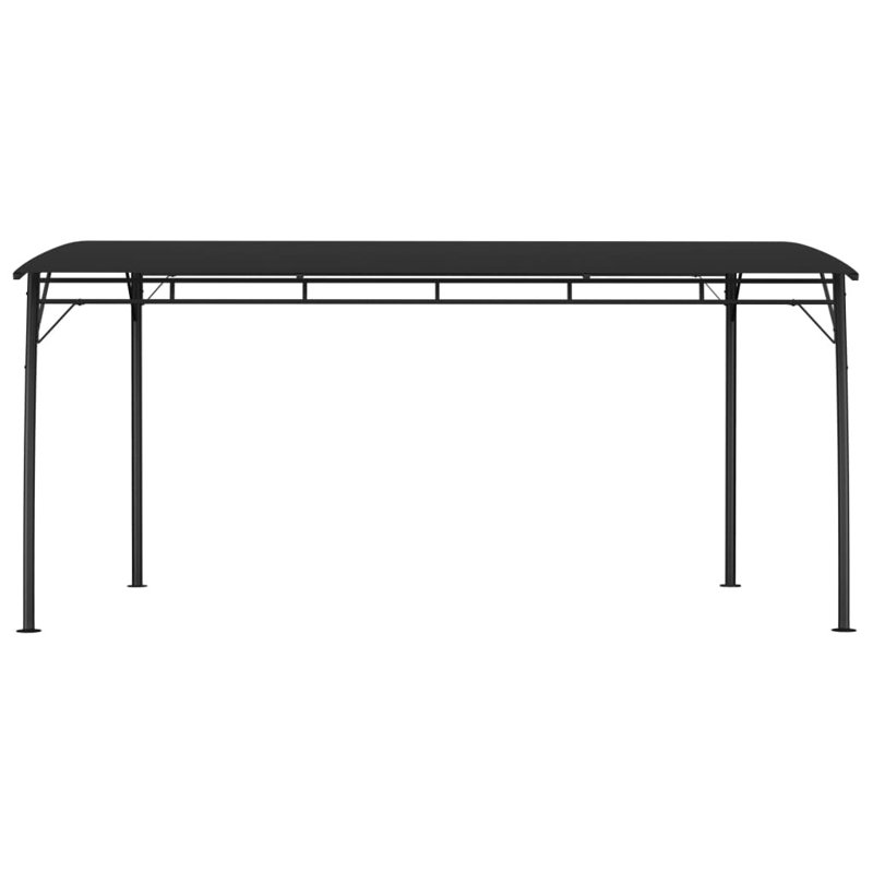 Dakota Fields 400cm W x 300cm D Fabric Cover Retractable Freestanding Awning, Anthracite