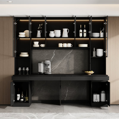 Grande armoire de salle à manger 90,6 "avec lumières DEL