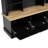 [Assembly Video] Elegant APP Controlled LED Light Hall Tree with 9 Hooks, Roman Column Design Natural Storage Bench with 3 Large Cabinets, Farmhouse Entryway Organizer with Shelves for Hallway, Black-129134958