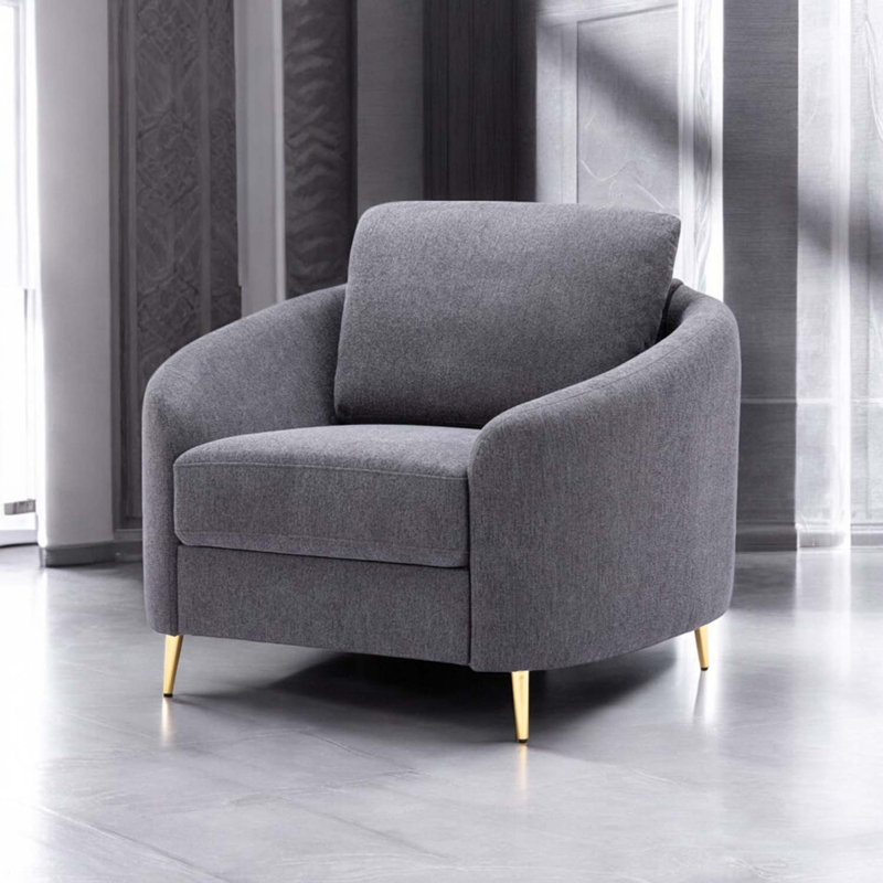 Chaise yuina, lin gris
