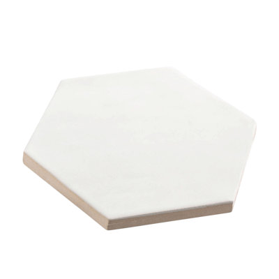 Jenae 4-in. x 5-in. Zellige Hexagon Glossy Ceramic Wall Tile