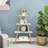 Solid Bamboo Wood Oxford “A”Frame Ladder Display Bookshelf