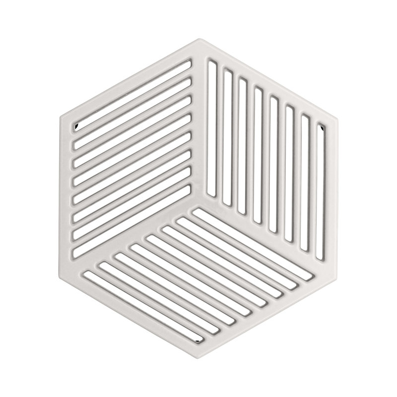 Cast Iron Large Trivet, White