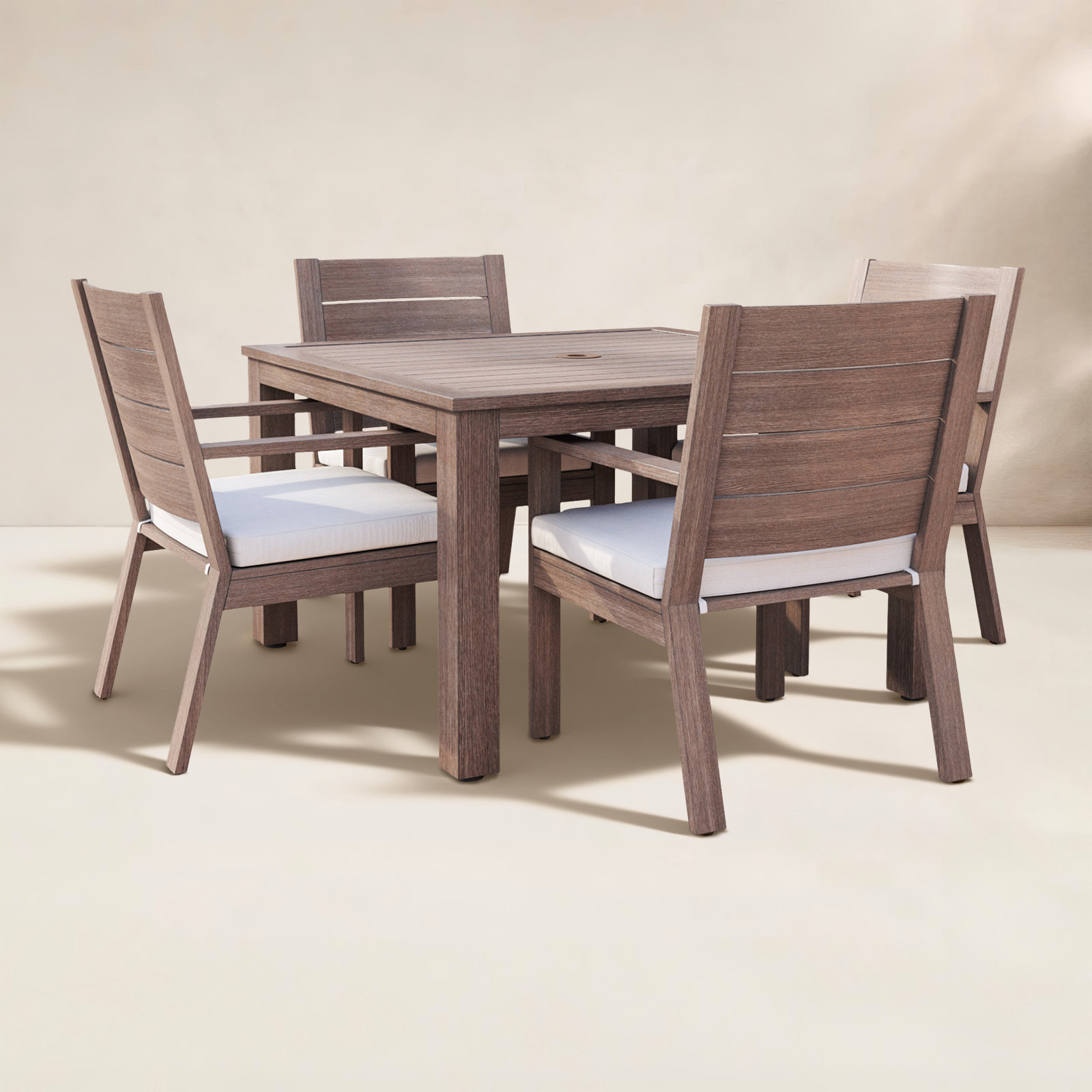 Laguna Patio Dining Set, Canvas Granite Sunbrella®
