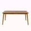 Table de salle à manger en bois d'acacia pour 6 personnes, mobilier de ferme pour patio, jardin, cour arrière, teck, capacité de poids de 180 lb-1227328395