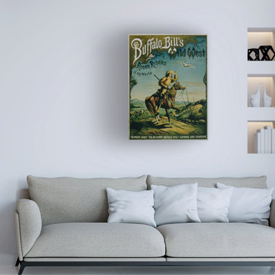 Art américain sur toile, "American West Buffalo Bills Wild and Congres Of Rough Riders Of The World"