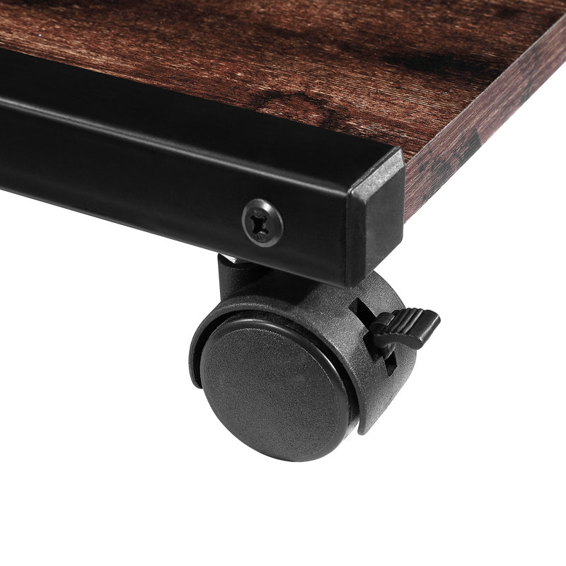 Wheel End Table Side Table with Storage