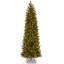 The Holiday Aisle® Downswept Douglas Fir Pencil Slim Tree with Clear Lights-533169820