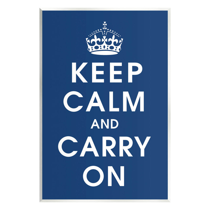 Keep Calm And Carry at-068, Plaque murale, H 15 po x l 10 po x P 0,5 po