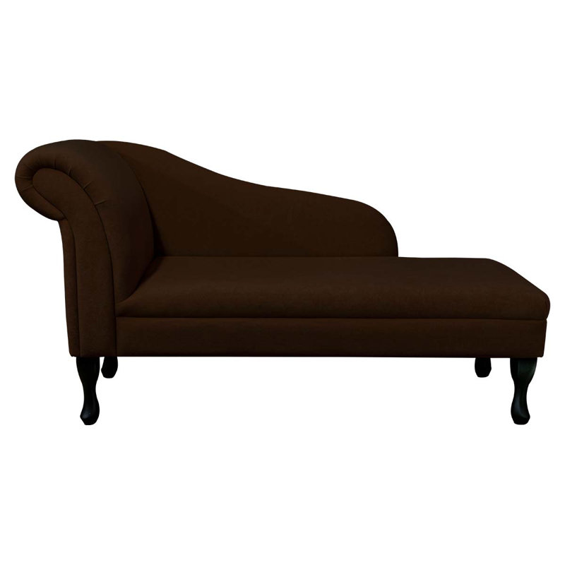 Upholstered Chaise Lounge, Brown, Left-Arm Chaise