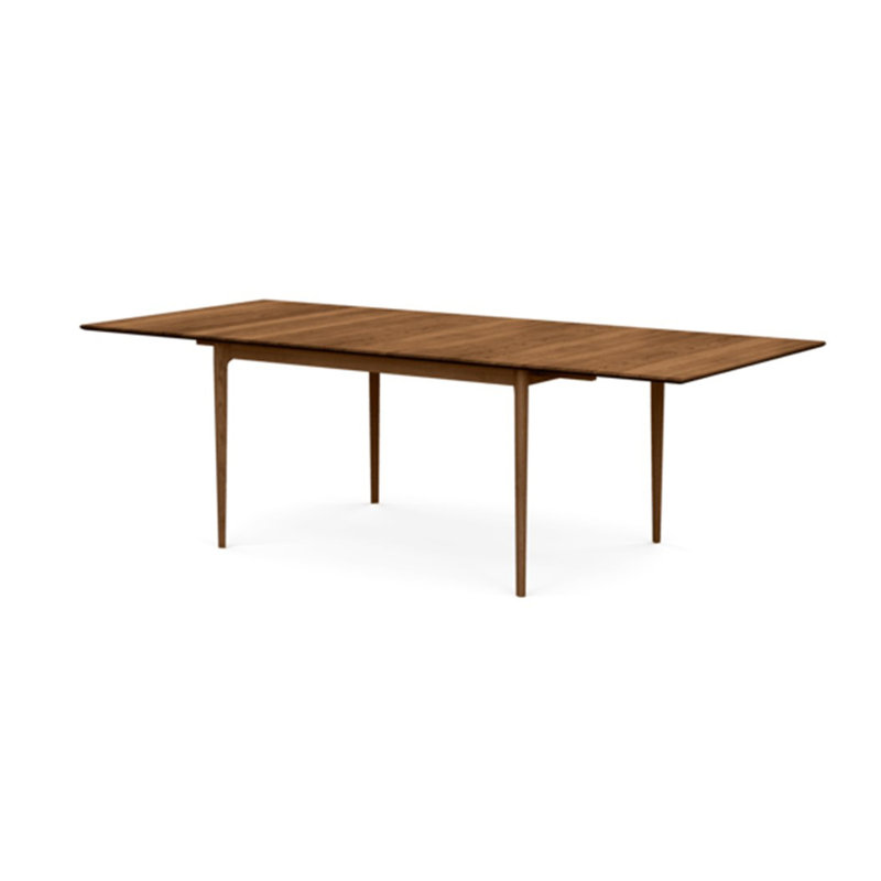 Table à rallonge à quatre pieds Sarah, L 42 po x L 96 po, Cerise brune