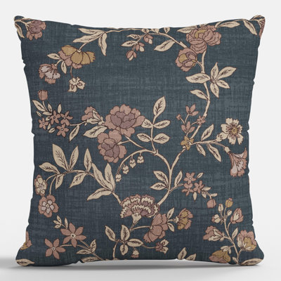 Coussin décoratif d'intérieur en ardoise florale Chesterfield