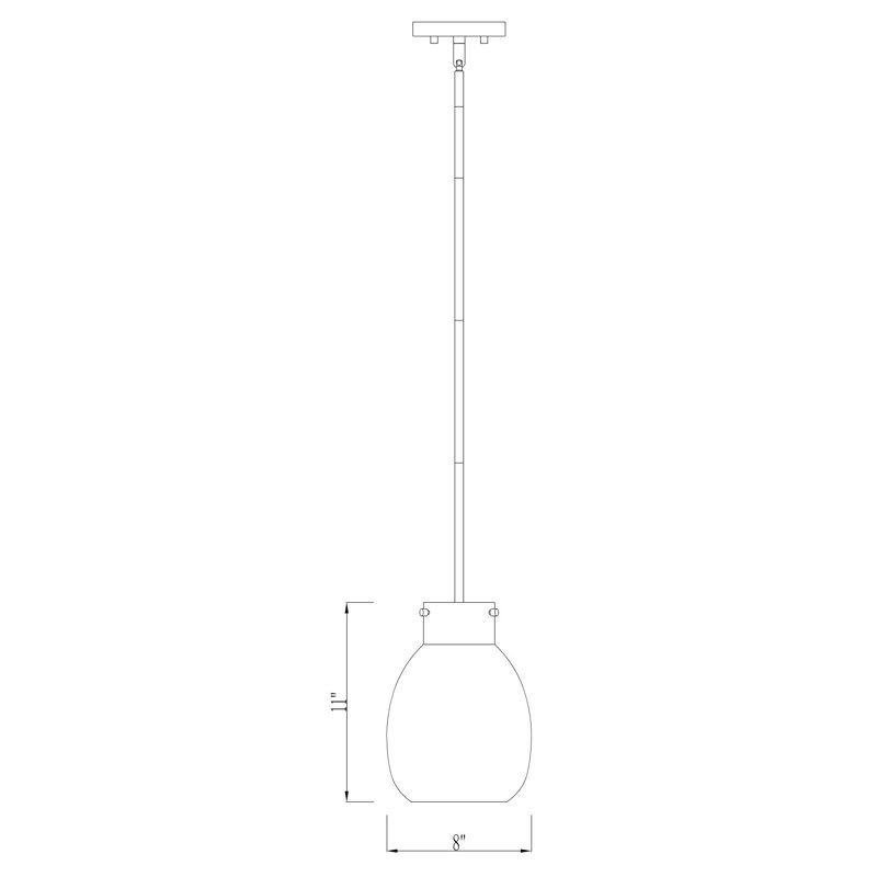 Luminaire à pot simple 1 lumières ArAgon, H 11 po x l 8 po x P 8 po, Noir mat + laiton vieilli