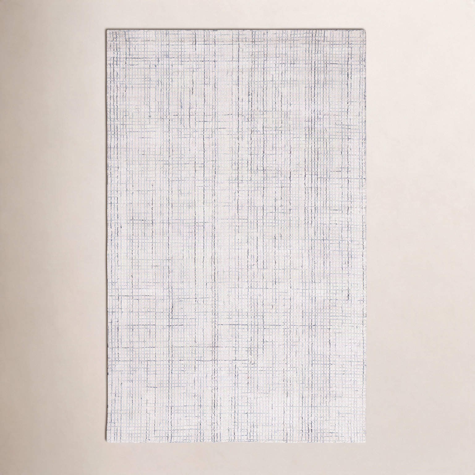 Rowe Ivory Grey Hand-Tufted Abstract Rug, Rectangle 2' x 3'