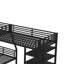 L-Shaped Bunk Bed And Loft Bed With Four Built-In Shelves