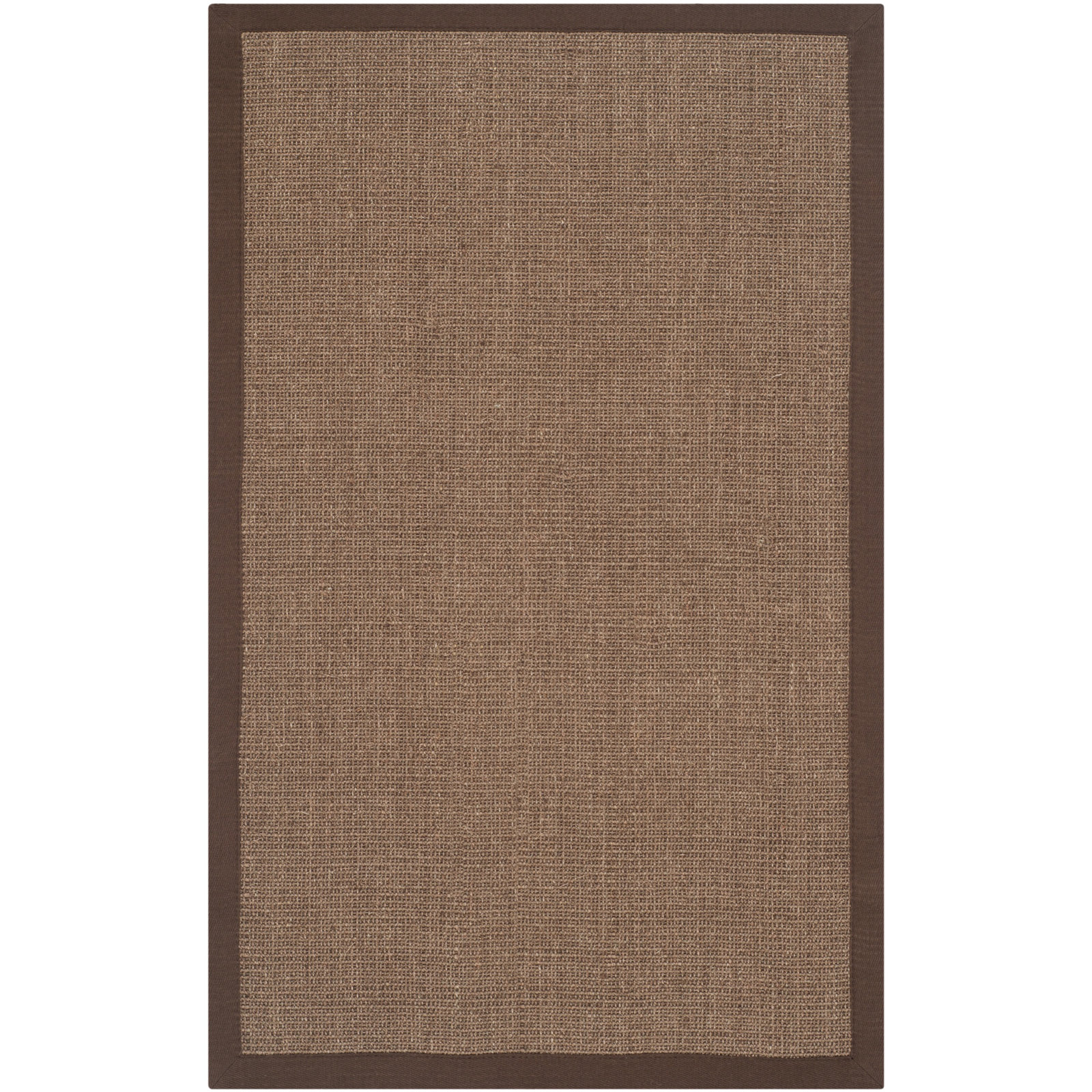 Brown Hand-Woven Jute Rug, Rectangle 4' x 6'