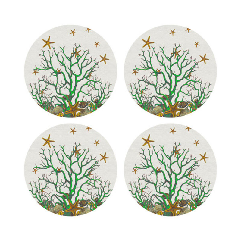 Napperon Coral Reef, Blanc vert
