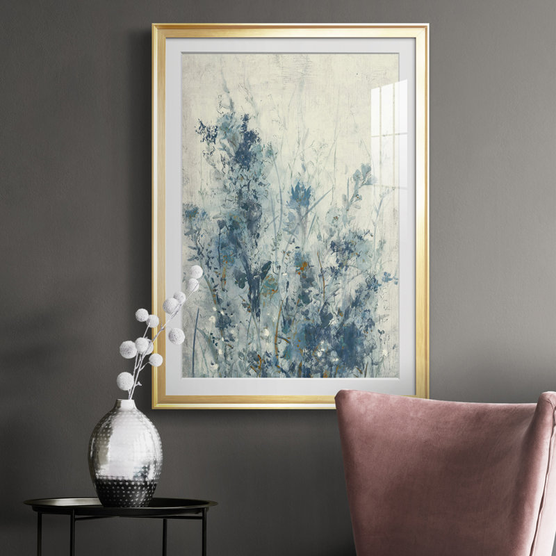 Printemps bleu de l'UA CH - impression, Cadre doré, H 30,5 po x l 22,5 po x P 1 po