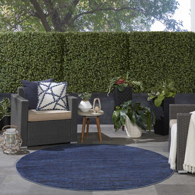 Tapis intérieur / extérieur bleu Mullican Sandy