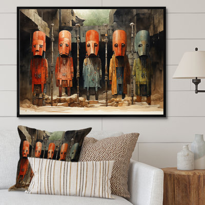 Madani, tribu africaine, masque Dogon III sur toile