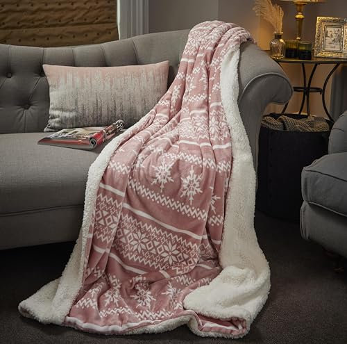 Kaulton Hand Woven Throw Blanket, Pink