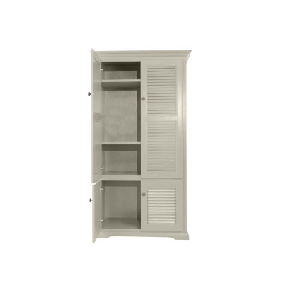 Très grand garde-manger en bois massif avec portes à volets