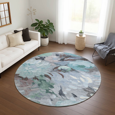 Tapis floral intérieur / extérieur lavable à la machine Jenning ACN2264
