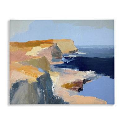 Rugged Cliffs Coastline Canvas Wall Art by Ramona Murdock