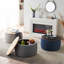 Repose-pieds rond avec rangement, fonction 2 en 1, table de bout et repose-pieds-1860761826