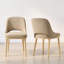 Chaise rembourrée en chenille avec pieds en bois massif-1875769563-1875769562