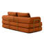 Canapé-lit convertible, canapé de plancher pliable en velours côtelé et coussins, multifonctionnel pour le salon et la chambre à coucher, orange-128896582