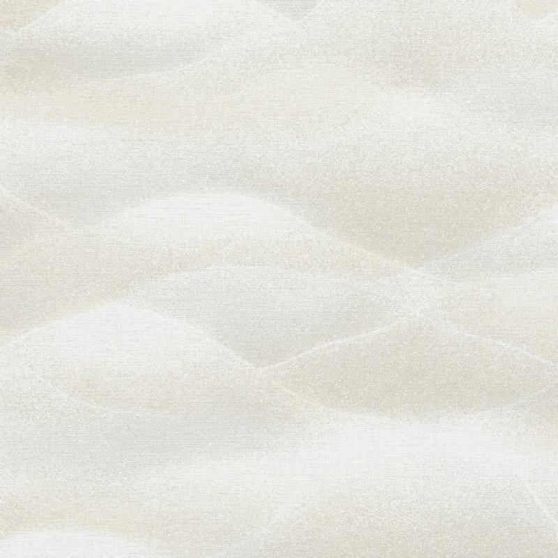 Hotel Rolling Hills Glitter Landscape Design Wallpaper Roll, Cream