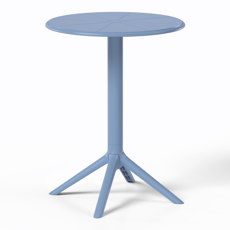 Outdoor Round Dining Table, Blue