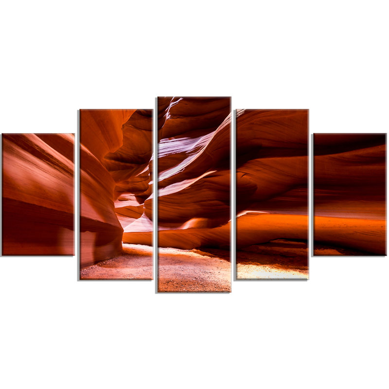 « souffle antilope canyon », ensemble de 5 reproductions d’art sur toiles tendues