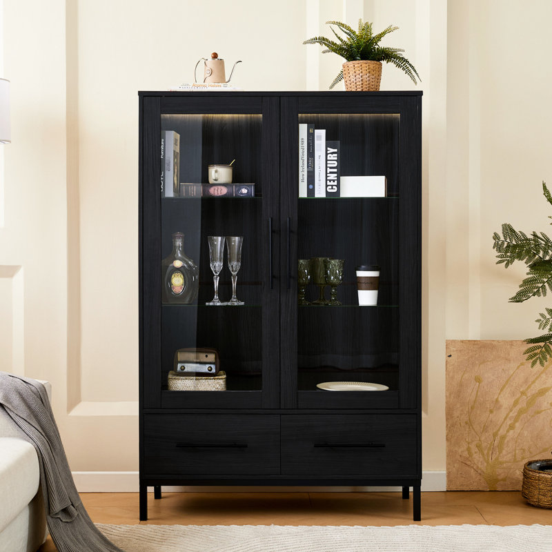 Armoire de rangement de 60 po, Noir
