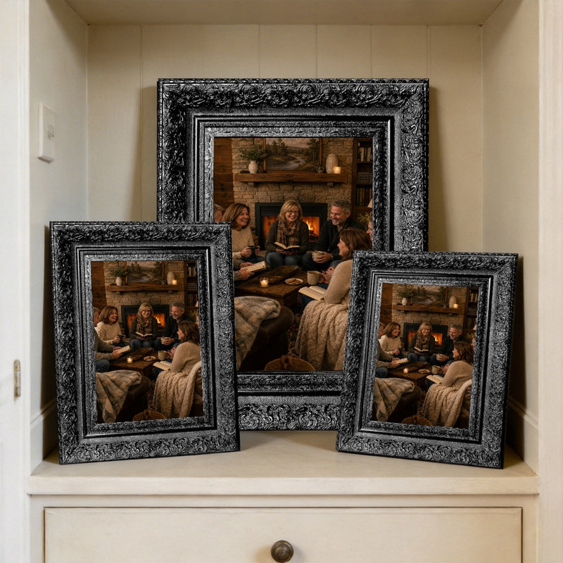 Cadre photo noir 3 pièces pour photos et cadeaux 5 "x 7", Black, 3, 5" W x 7" H