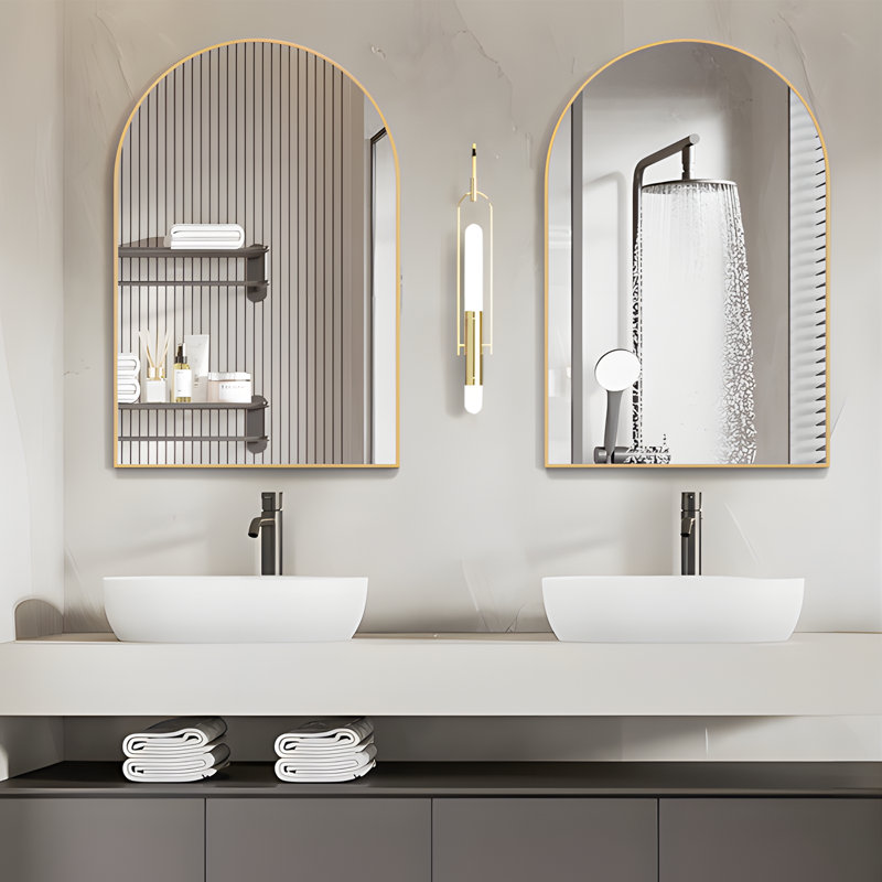 Egons Aluminum Mirror,  Golden
