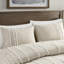 Édredon double / grand - taupe teint en coton, taupe doux et blanc, trop rembourré, luxueux-118739973