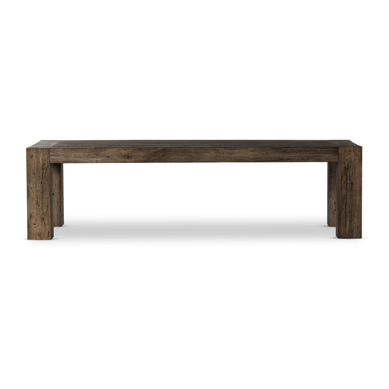 Lockney 108'' Dining Table, Ebony Rustic Wormwood Oak, 30'' H x 108'' W x 43'' D