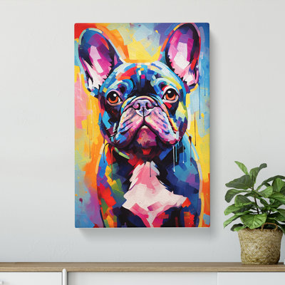 French Bulldog Abstract - Wrapped Canvas