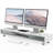 Long Monitor Stands Riser for 2 Monitors with Sliding Door-136206709