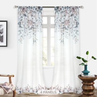 Risabh Polyester Sheer Curtain (Set of 4)