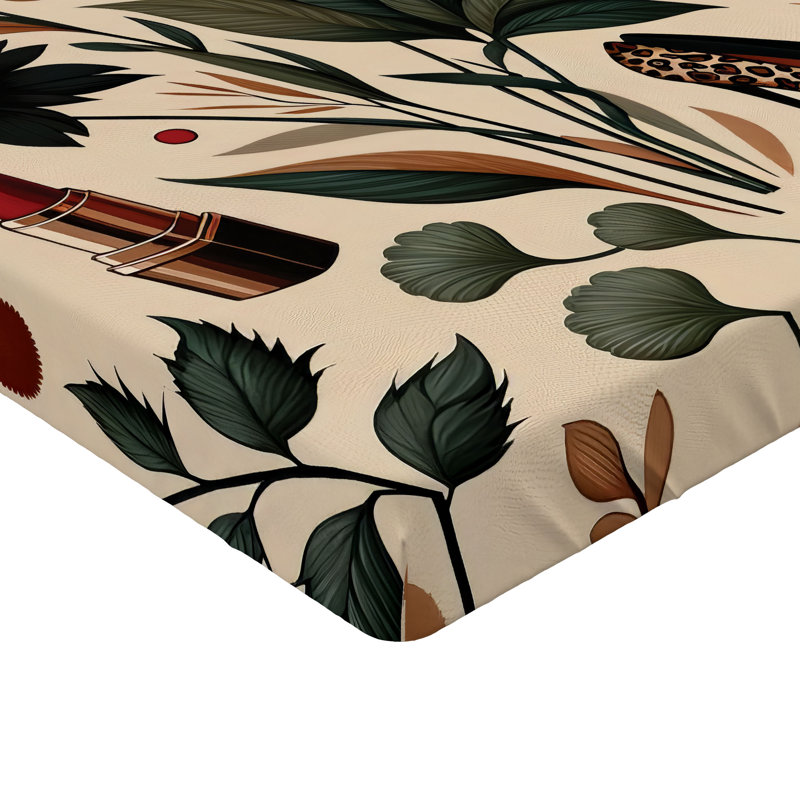 Microfiber Floral Fitted Sheet, Twin