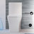Concorde One Piece Square Right Side Flush Handle Toilet 1.28 gpf-1982268222-1988336515