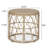 Compact Patio Tables, Pe Rattan 19.75 Inch Boho Modern Patio Home