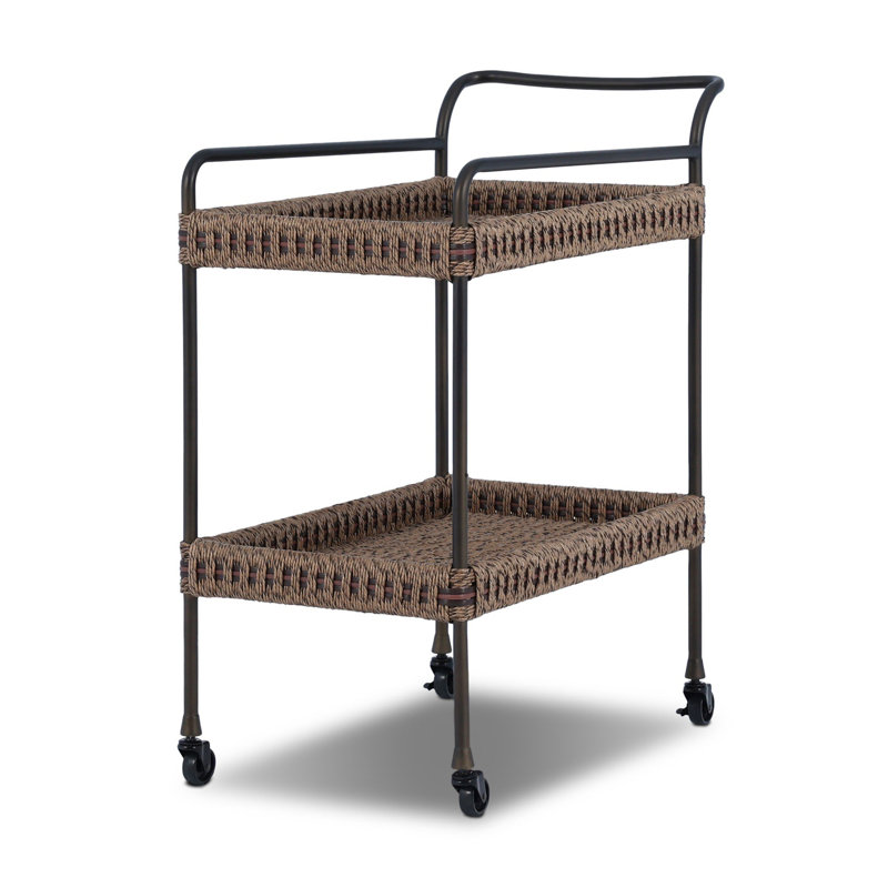 Landi Metal Bar Cart with Wheels