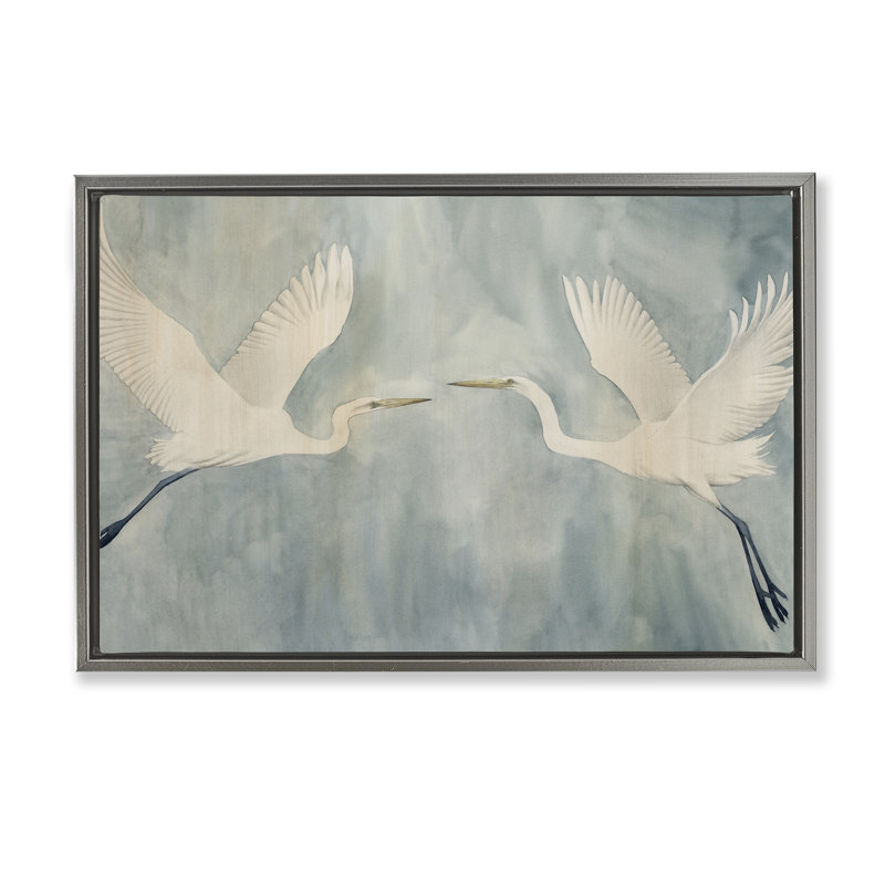 Cadre flottant Twin Island Specters, design par Grace Popp, Cadre flottant gris lustré, H 17 po x l 25 po